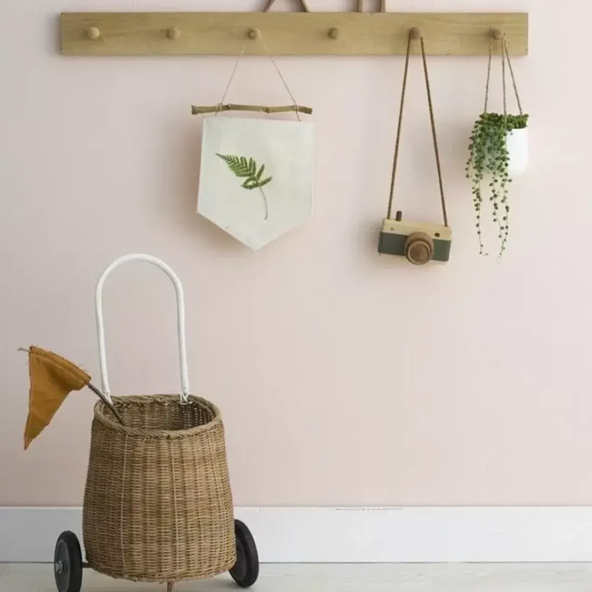 Boodschappenwagentje Luggy Basket Naturel Olli Ella