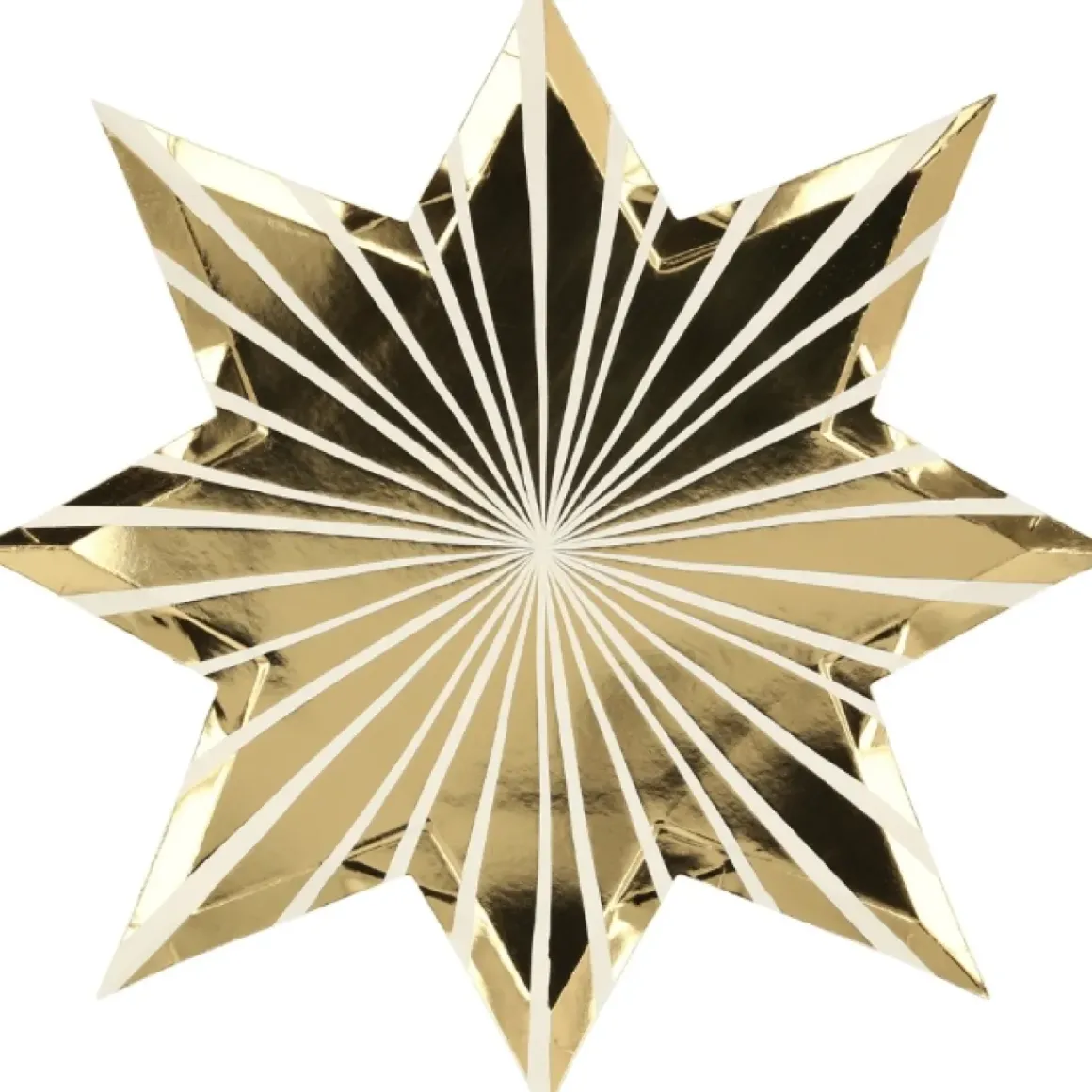 Bordjes Gold Stripe Stars (8St) Meri Meri