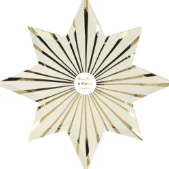 Bordjes Gold Stripe Stars (8St) Meri Meri