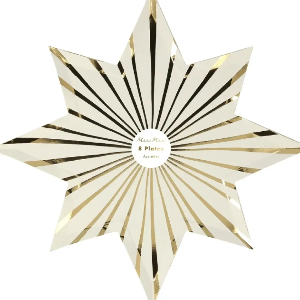 Bordjes Gold Stripe Stars (8St) Meri Meri