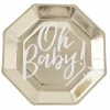 Bordjes Goudfolie (8St) Oh Baby! Ginger Ray