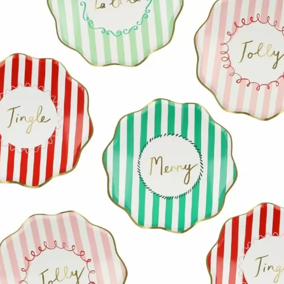 Bordjes Striped Christmas (8St) Meri Meri