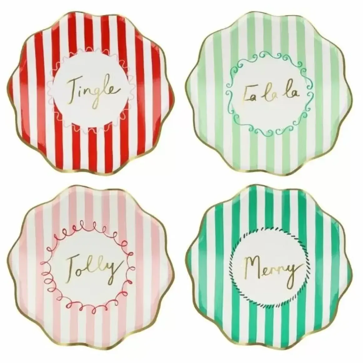 Bordjes Striped Christmas (8St) Meri Meri