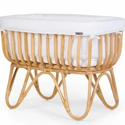 Childhome Rotan Wieg Met Wiegbekleding Ecru