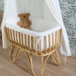 Childhome Rotan Wieg Met Wiegbekleding Ecru
