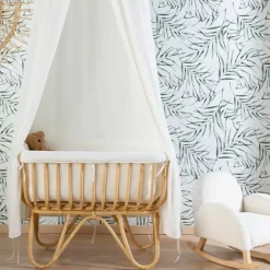 Childhome Rotan Wieg Met Wiegbekleding Ecru