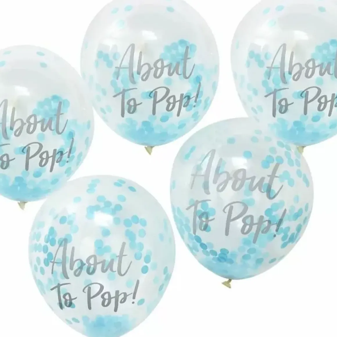Confetti Ballonnen About To Pop Blauw Oh Baby! Ginger Ray