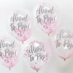 Confetti Ballonnen About To Pop Roze Oh Baby! Ginger Ray