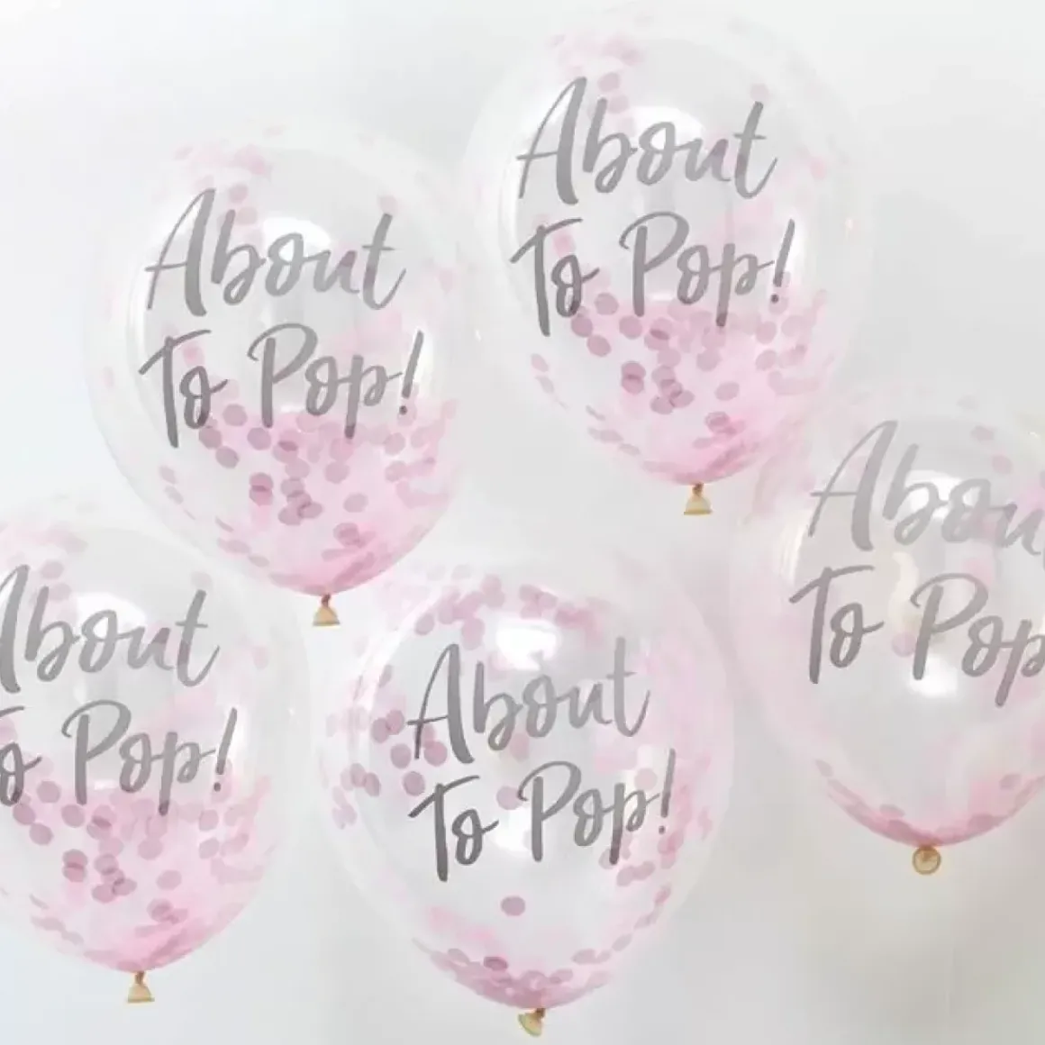 Confetti Ballonnen About To Pop Roze Oh Baby! Ginger Ray
