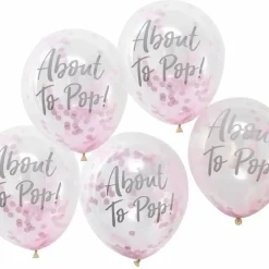 Confetti Ballonnen About To Pop Roze Oh Baby! Ginger Ray
