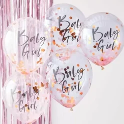Confetti Ballonnen Baby Girl Twinkle Twinkle (5St) Ginger Ray