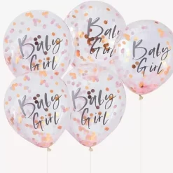 Confetti Ballonnen Baby Girl Twinkle Twinkle (5St) Ginger Ray