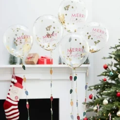 Confettiballonnen Merry Christmas Merry Everything (5St)