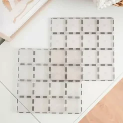 Connetix Tiles Basis Bouwplaten Clear Pack (2St) | Magnetische Bouwplaten | Kidsdeco.Nl