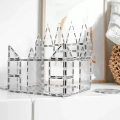 Connetix Tiles Basis Bouwplaten Clear Pack (2St) | Magnetische Bouwplaten | Kidsdeco.Nl