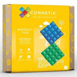 Connetix Tiles Basis Bouwplaten Rainbow (2St)