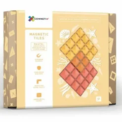 Connetix Tiles Basis Bouwplaten Lemon & Peach (2St)