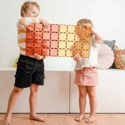 Connetix Tiles Basis Bouwplaten Lemon & Peach (2St)
