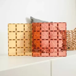 Connetix Tiles Basis Bouwplaten Lemon & Peach (2St)