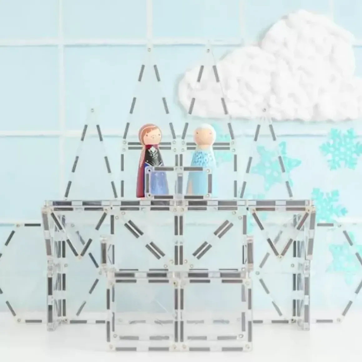Connetix Tiles Clear Pack (34St) | Magnetische Bouwtegels | Kidsdeco.Nl