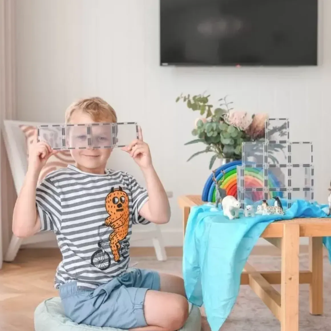 Connetix Tiles Clear Rectangle Pack (12St) | Magnetische Bouwtegels | Kidsdeco.Nl