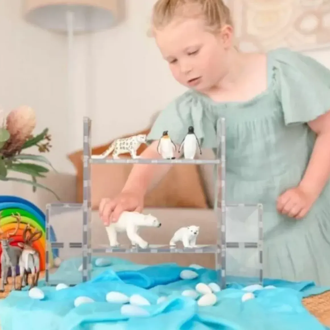 Connetix Tiles Clear Rectangle Pack (12St) | Magnetische Bouwtegels | Kidsdeco.Nl