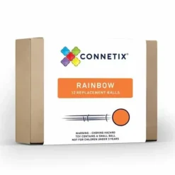 Connetix Tiles Extra Ballen Knikkerbaan Rainbow (12St) | Magnetische Bouwtegels | Kidsdeco.Nl