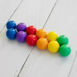 Connetix Tiles Extra Ballen Knikkerbaan Rainbow (12St) | Magnetische Bouwtegels | Kidsdeco.Nl