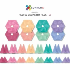 Connetix Tiles Pastel Geometry Pack (40St)