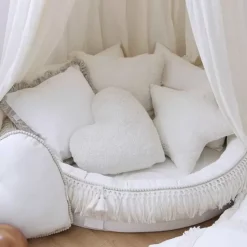 Cotton & Sweets Kussen Sheepskin Heart Vanilla