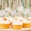 Cupcake Toppers Botanical Baby (12St) Ginger Ray