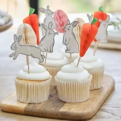 Cupcake Toppers Bunny Hop Hop Hooray (12St) Ginger Ray