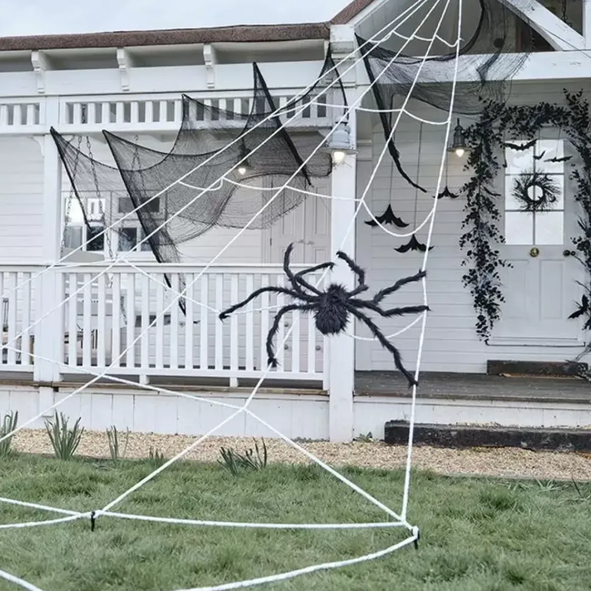 Decoratie Spinnenweb Extra Groot Wit Fright Night Ginger Ray