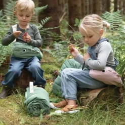 Done By Deer Gewatteerde Kinderslaapzak Croco Green