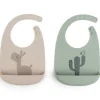 Done By Deer Siliconen Slabben Lalee Zand/Groen (2St)