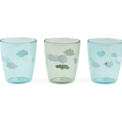 Done By Deer Yummi Mini Glazen Happy Clouds Green (3St)