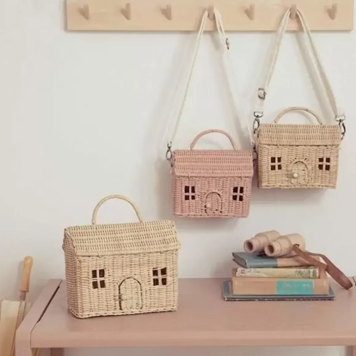 Draagbaar Poppenhuisje Casa Clutch Straw Olli Ella