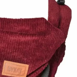 Draagzak Click Carrier Ribbed Velvet Berry Red Bykay
