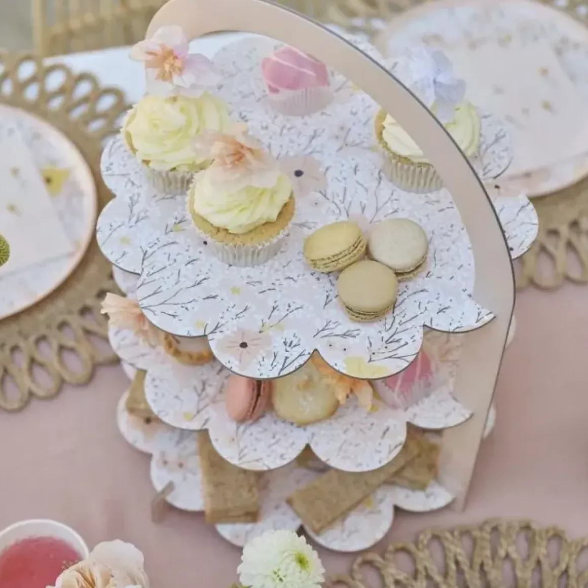 Etagere Birthday Bloom Ginger Ray - Vrolijk En Herbruikbaar