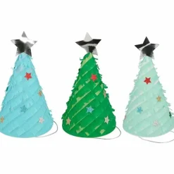 Feesthoedjes Fringed Christmas Trees (6St) Meri Meri