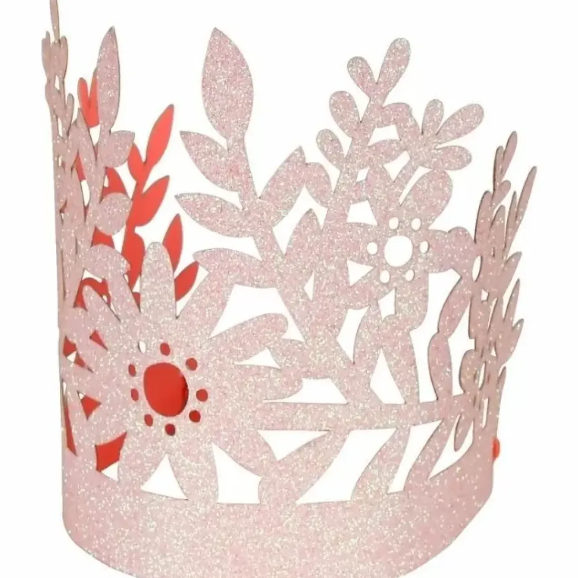 Feestkroontjes Glitter Roze (8St) Meri Meri