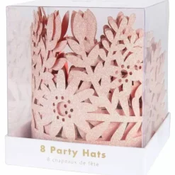 Feestkroontjes Glitter Roze (8St) Meri Meri