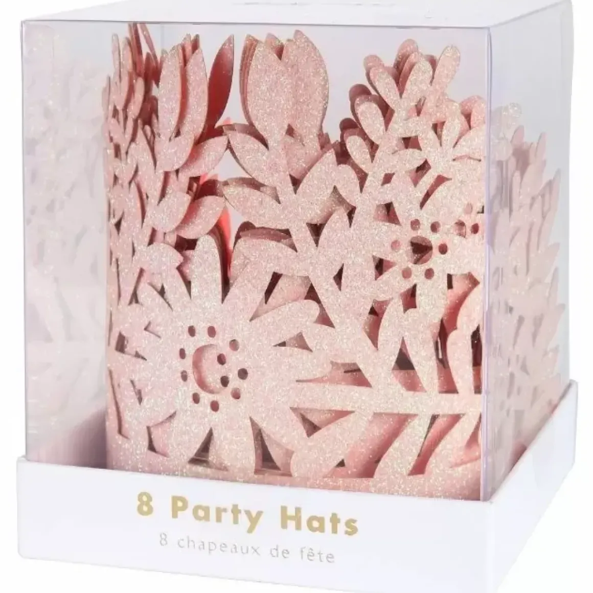 Feestkroontjes Glitter Roze (8St) Meri Meri