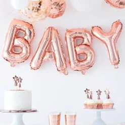 Folieballon Baby Rosegoud Twinkle Twinkle Ginger Ray