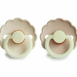 Frigg Fopspenen Latex Daisy Glow Croissant/Cream