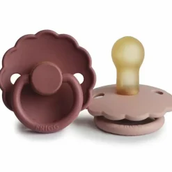 Frigg Fopspenen Latex Set Daisy Baby Blush/Woodchuck (2St)