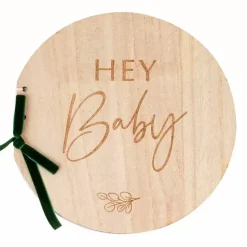 Gastenboek Hout Hey Baby Botanical Baby Ginger Ray