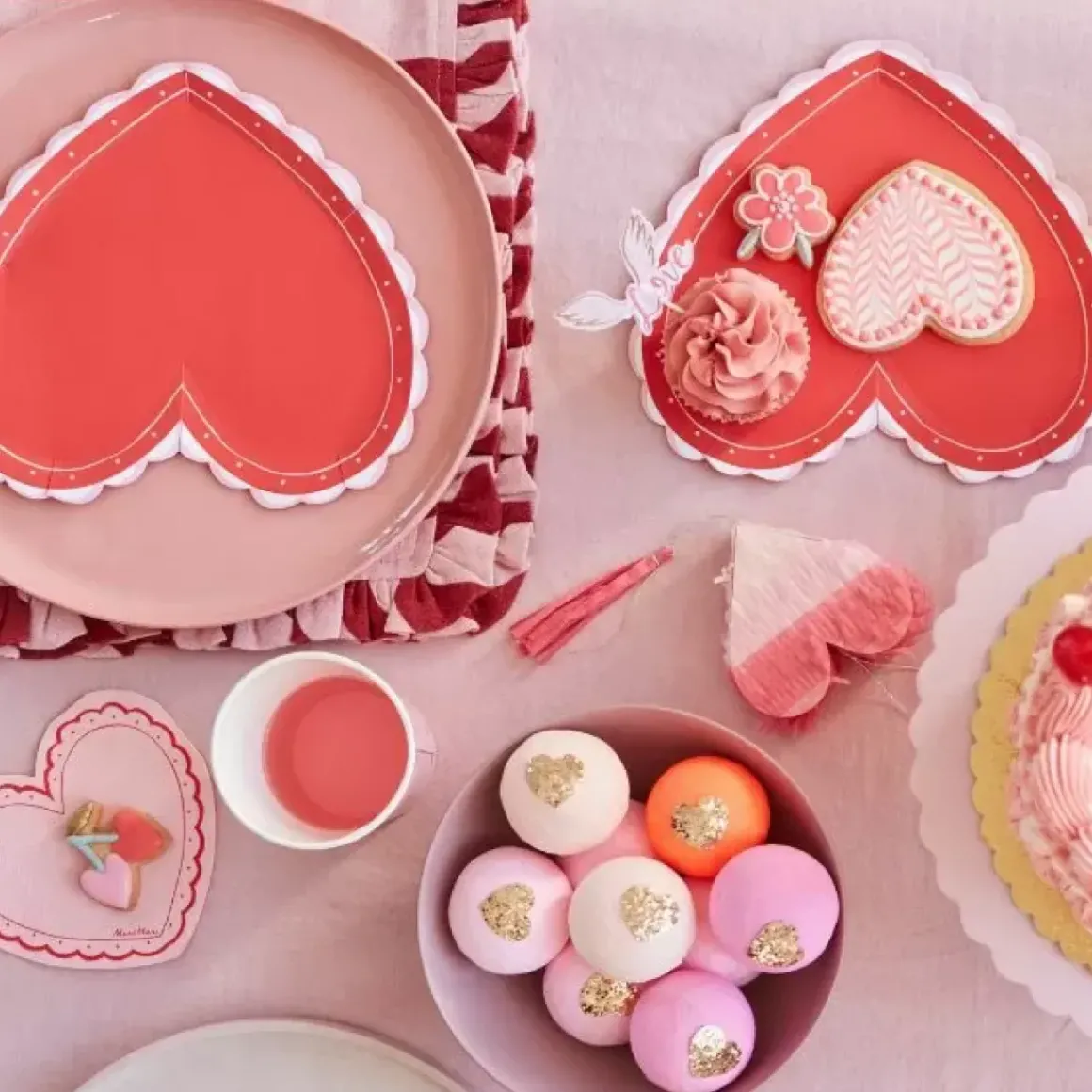 Gebaksservetten Lacy Heart (16St) Meri Meri