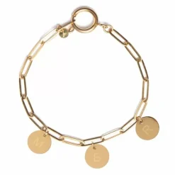 Gepersonaliseerde Armband 3 Letterbedels Madam The Label