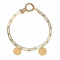 Gepersonaliseerde Armband 2 Letterbedels Madam The Label